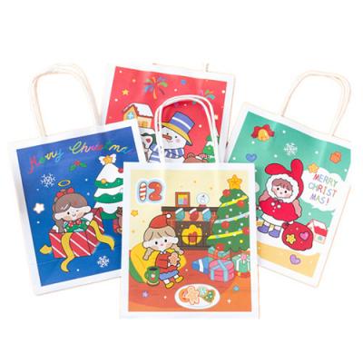 Merry Christmas First Snow Kraft Paper Bag