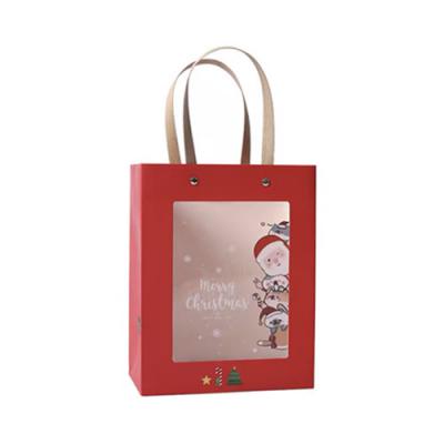 Merry Christmas PVC Window Paper Bag