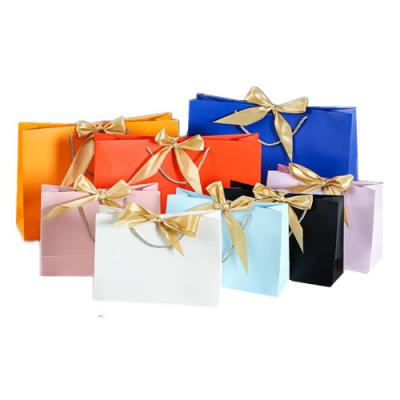 Custom Brand Logo Bowknot Paper Bags