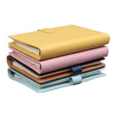 Macaron PU Leather 6 Rings Loose-leaf Binder Spiral Notebook