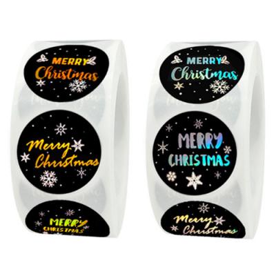 Merry Christmas Roll Sticker Label