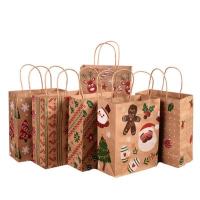 Merry Christmas Elements Kraft Paper Bag