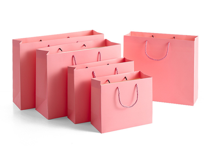 pink paper bag