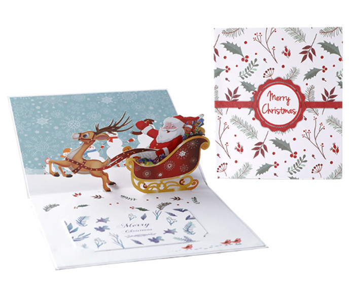 white christmas deer card