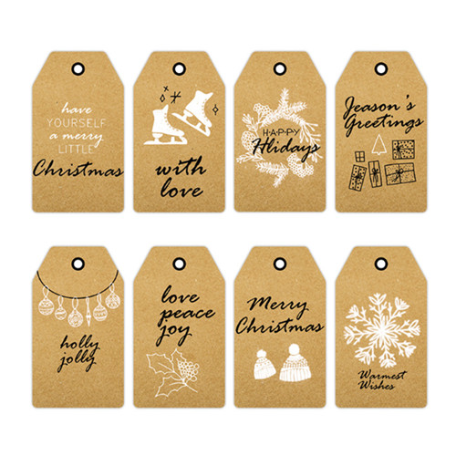 8pcs customized kraft paper cards