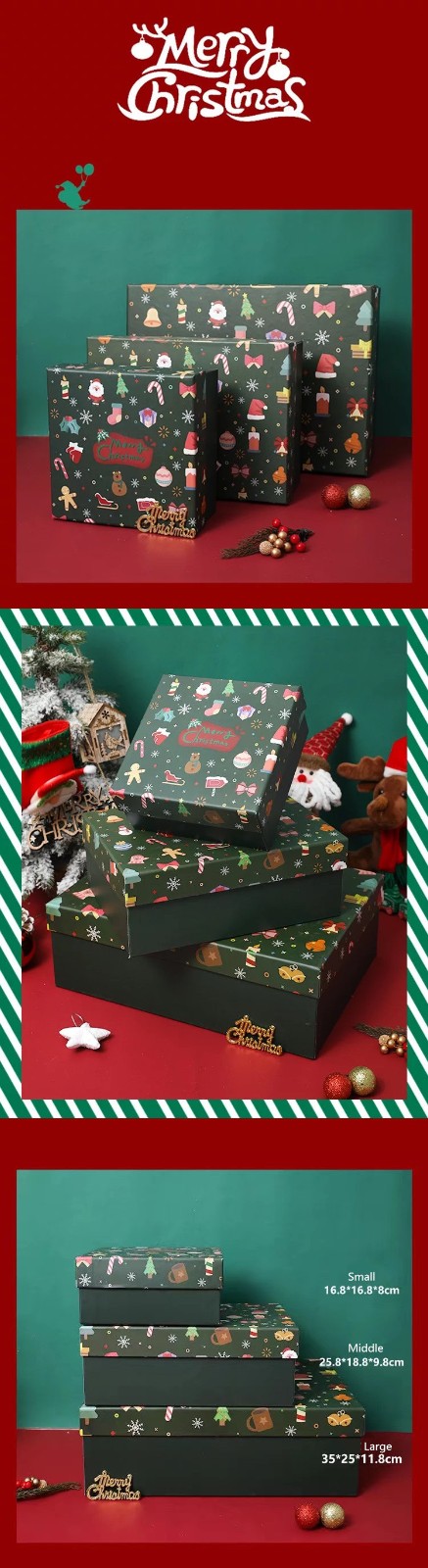 Merry Christmas Gift Paper Box