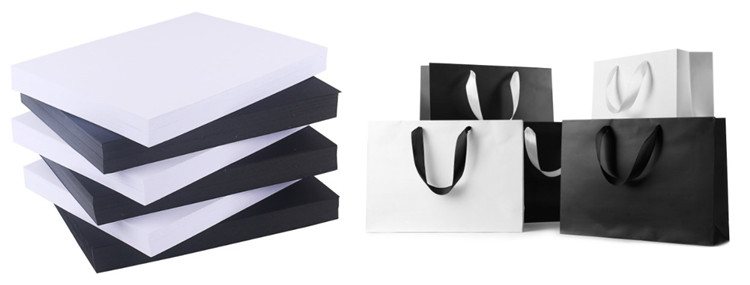 White Paper Card Bags and Black Paper Card Bags