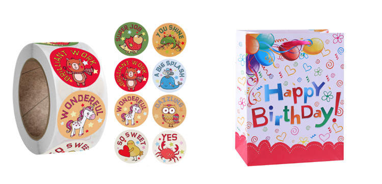 Coated Paper Sticker and Bags