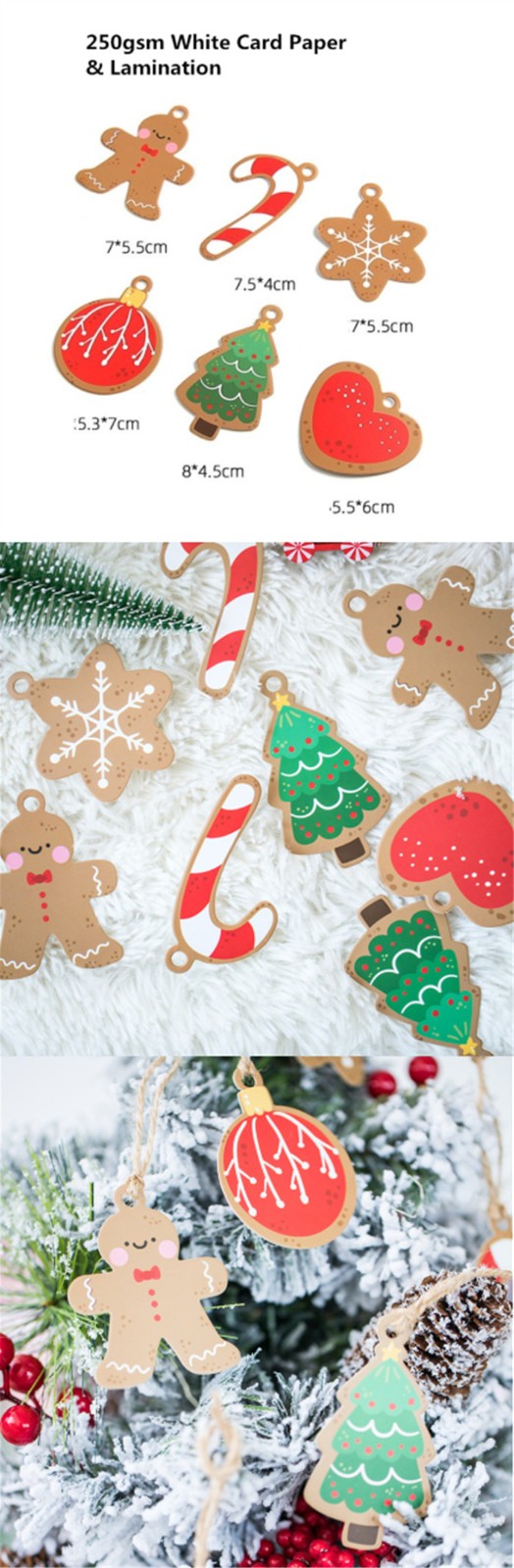 Christmas Decoration Mini Greeting Wish Cards