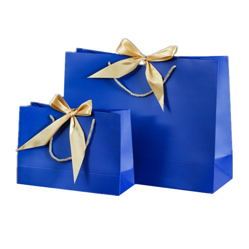 Blue Paper Bags With Bowknot 