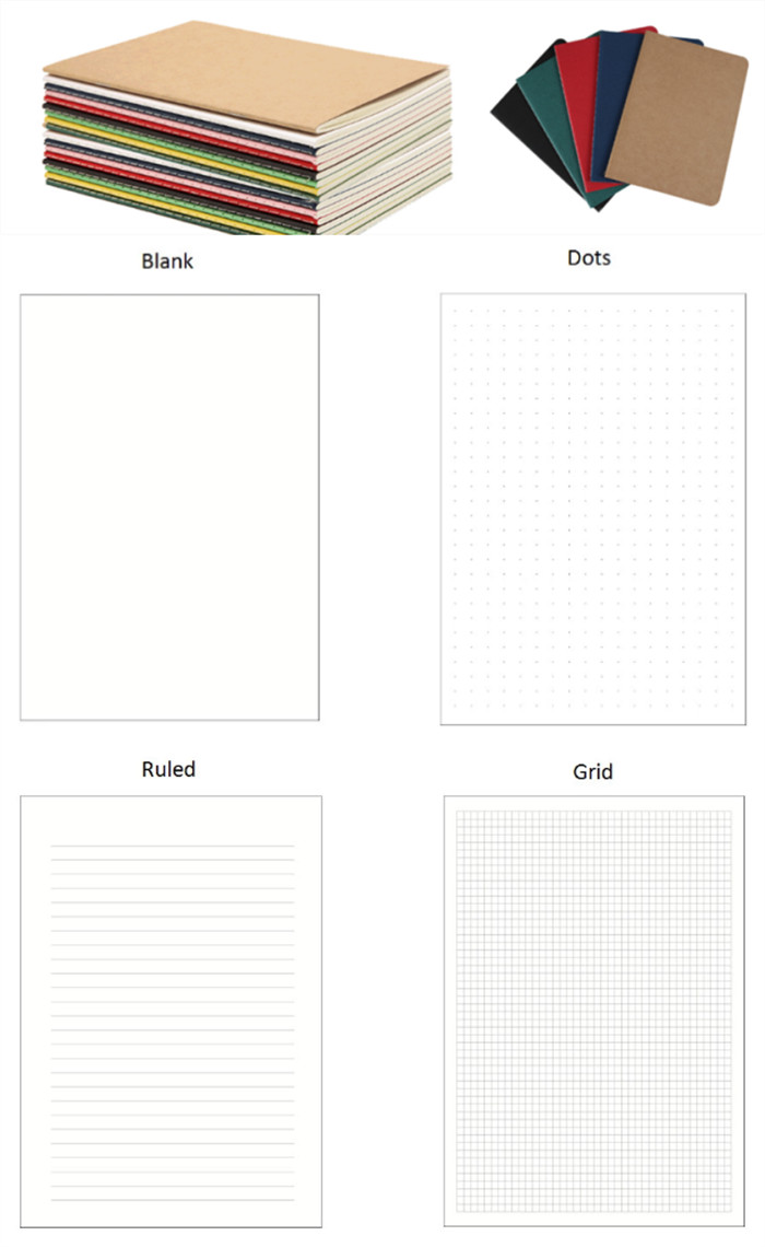 Notebook Rule Grid Blank and Dots Inner Paper