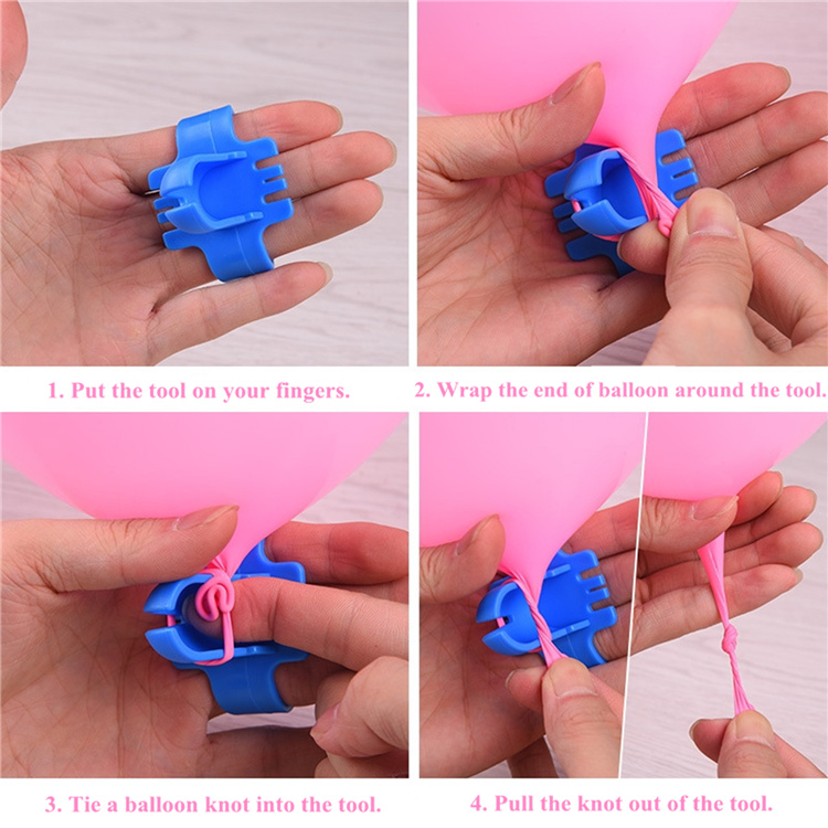 colorful balloon knotting tool